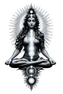 enlightenment chakras tattoo design idea