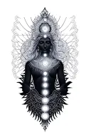 enlightenment chakras tattoo design idea