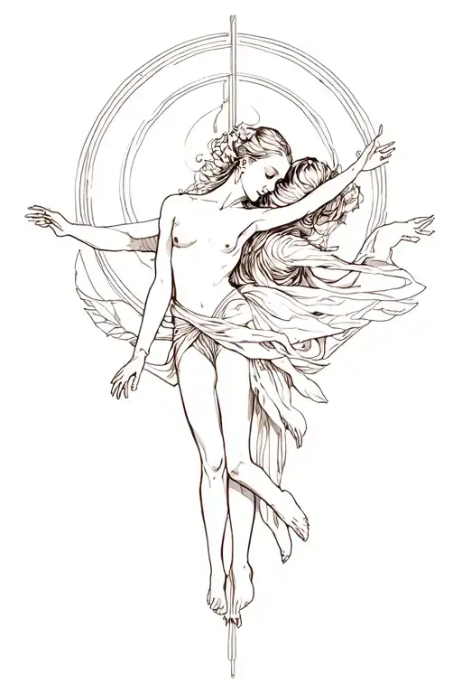 danse macaber in metamorphosis M.C ESCHER style tattoo tattoo design idea