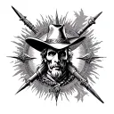 patieic star don quixote tattoo design idea