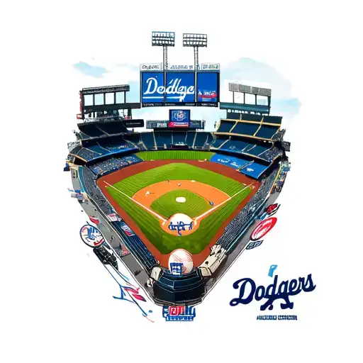 Dodgers stadium surrounded tattoo design idea