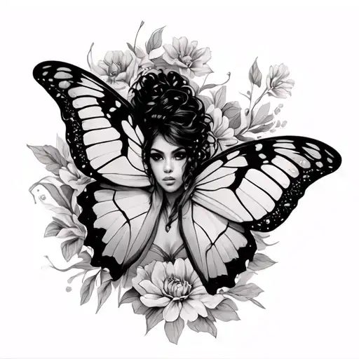 Kai'Lynn w butter fly tattoo design idea