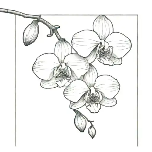small orchid tattoo with romanian date behind ear tattoo design idea
