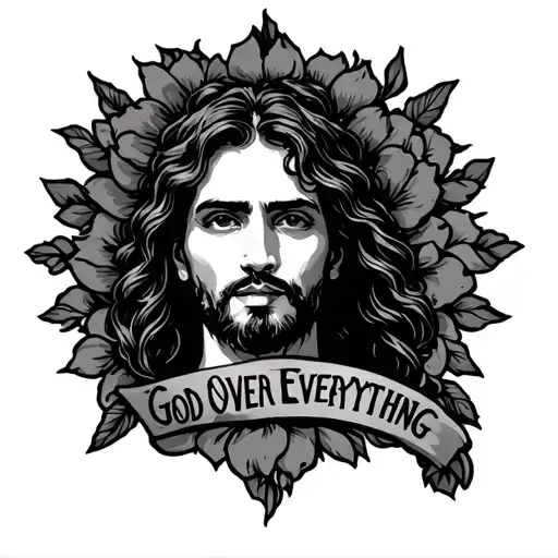 god over everything tattoo design idea