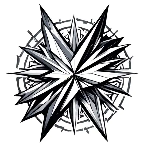 Skyrim logo made from geometric shapes  tattoo design idea