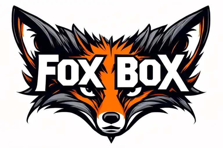 "Fox Box" "Fox Box" "Fox Box". Fox head with battery elements built in. tattoo design idea