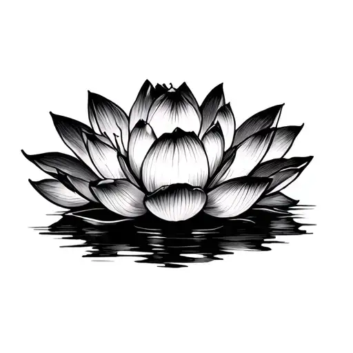 Lotus Cross tattoo design idea