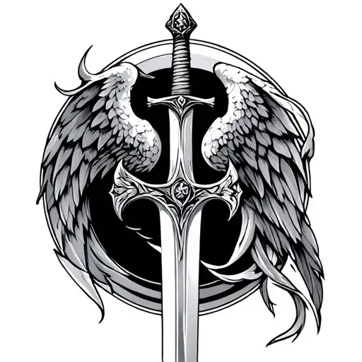 Sword Of St Michael tattoo design idea