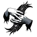 orion belt in both hands tattoo design idea