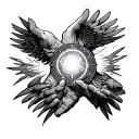 orion belt in both hands tattoo design idea