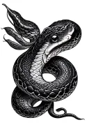 Feminine Snake tattoo design idea