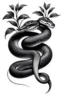 Feminine Snake tattoo design idea