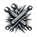 spanner tools tattoo design idea