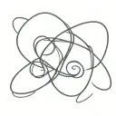 using the word cousin to make an affinity symbol intertwined tattoo design idea