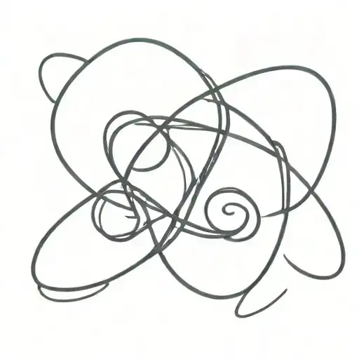 using the word cousin to make an affinity symbol intertwined tattoo design idea