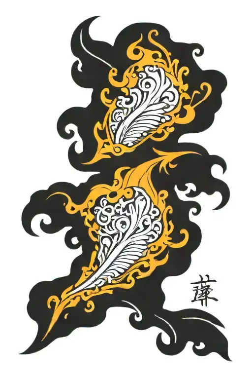 plain clothes tattoo design idea