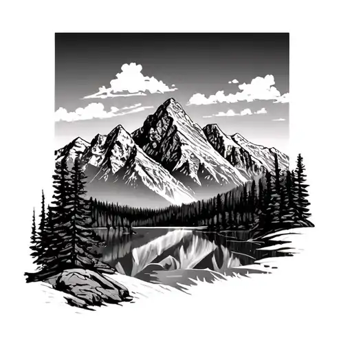 Grand Tetons tattoo design idea