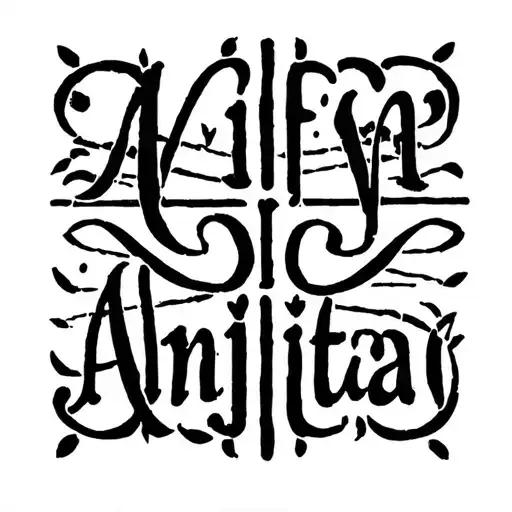Wife name "Anita" tattoo design idea