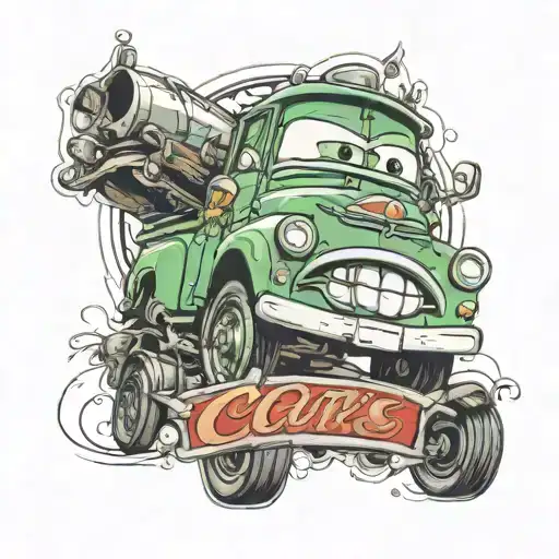guido from the movie cars tattoo design idea