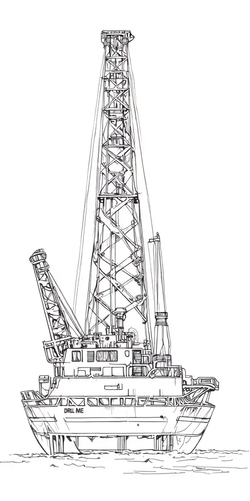 oil rig gusher "Drill Me tattoo design idea