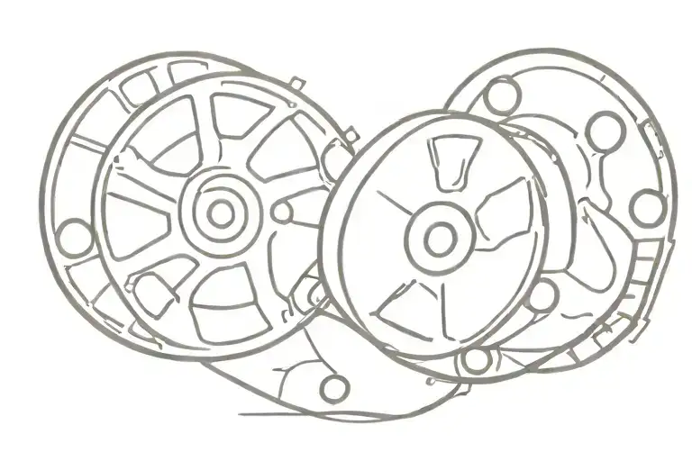 minimal movie reel tattoo design idea