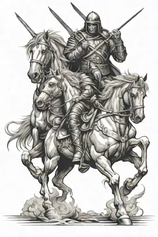 four horsemen of the apocalypse tattoo design idea