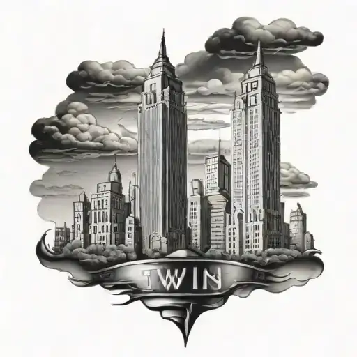 twins tower new york inspired tattoo tattoo design idea
