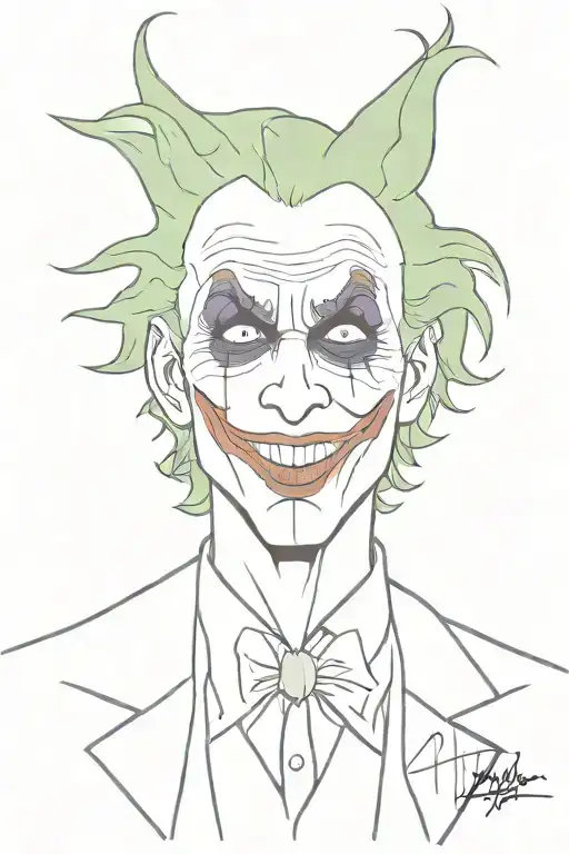 The Joker from Tim Burton's movies tattoo design idea