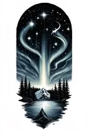 alaska big dipper northern lights tattoo design idea