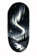 alaska big dipper northern lights tattoo design idea