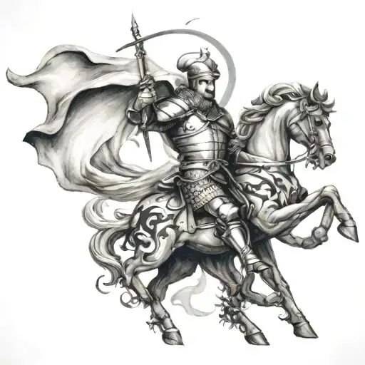 St. George slaying the dragon tattoo design idea