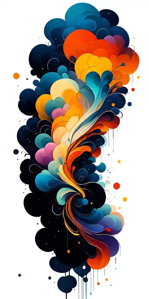 cloud shaded background tattoo design idea