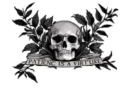 patience is a virtue tattoo design idea