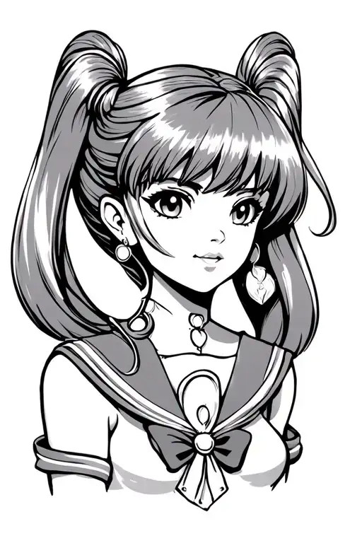 sailor moon tattoo design idea