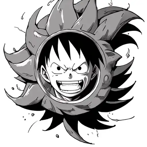 luffy gear 5 punch tattoo design idea
