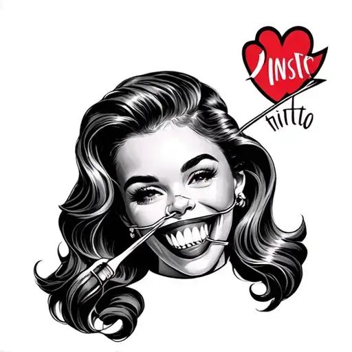 dentist pinup tattoo design idea