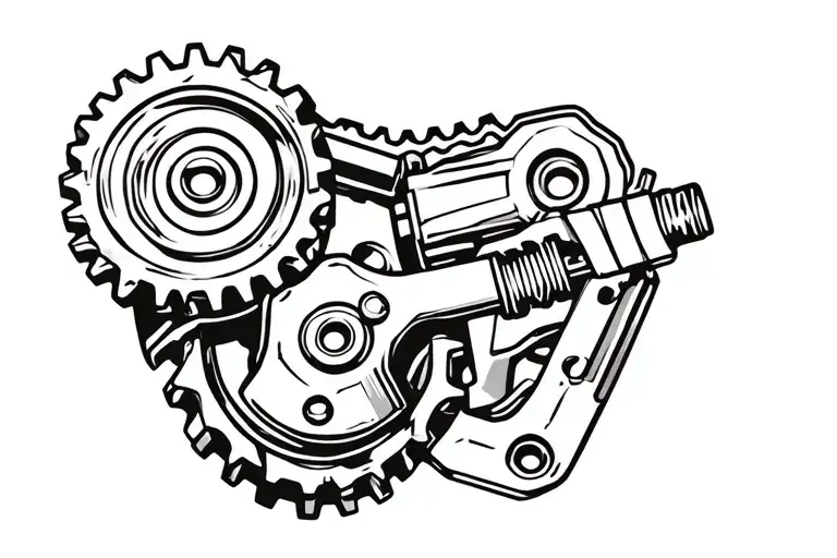 gearhead mechanic tattoo design idea