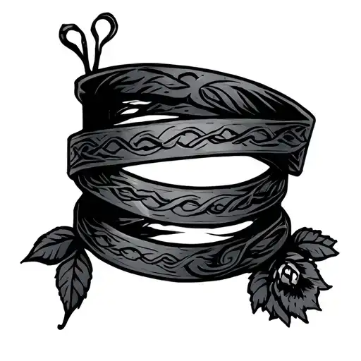 Ankle Bracelet tattoo design idea