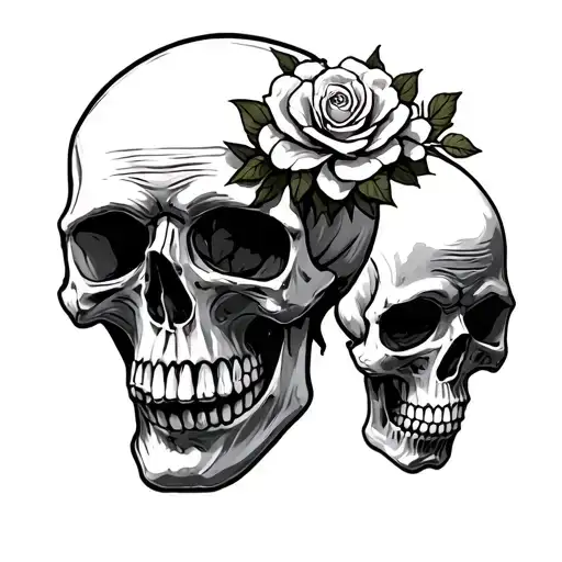 skull and 1993 tattoo design idea