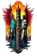 Tower of Sauron and Vulcan  tattoo design idea