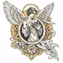 angel seeing his reflection bad   tattoo design idea