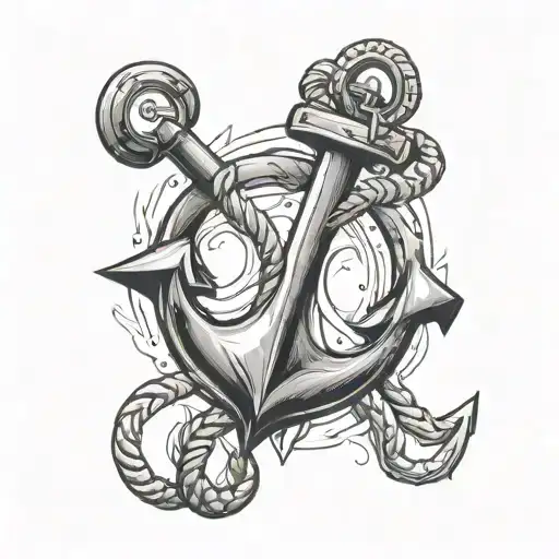 Navy anchor tattoo design idea