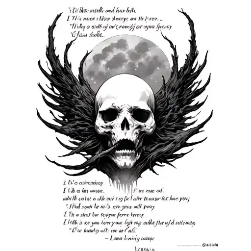 Lorna Shore Oblivion Lyrics tattoo design idea