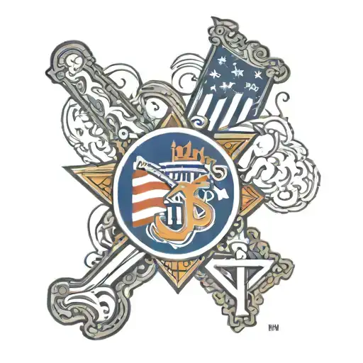 Knicks, Mets, and Giants with the Puerto Rico flag tattoo design idea