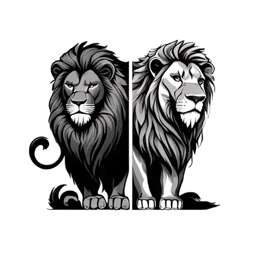 Mufasa and Surabi tattoo design idea