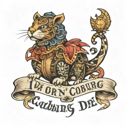 text that says "I was born in Coburg, and I will die in Coburg" tattoo design idea