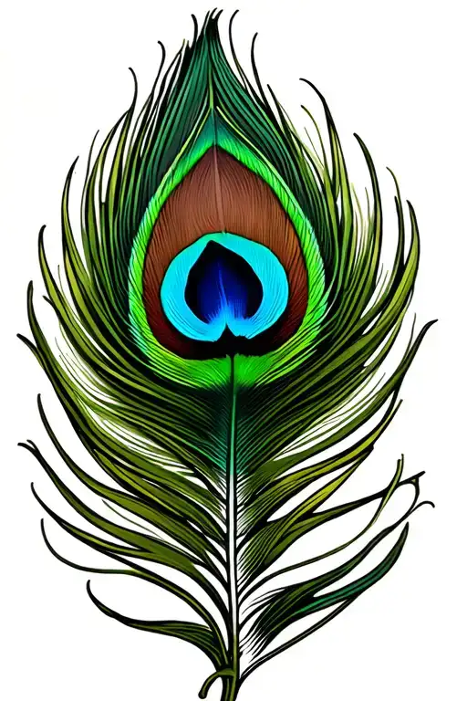 peacock feather tattoo design idea