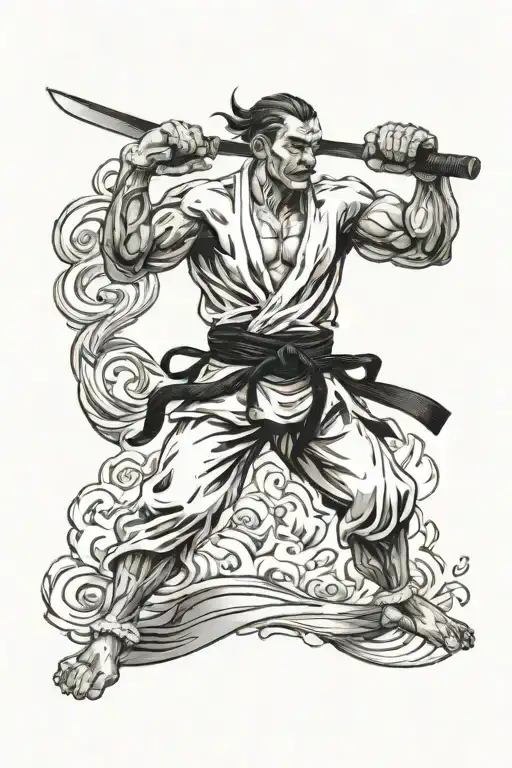 Shinkyokushinkai karate black belt tattoo design idea