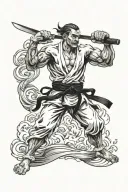Shinkyokushinkai karate black belt tattoo design idea