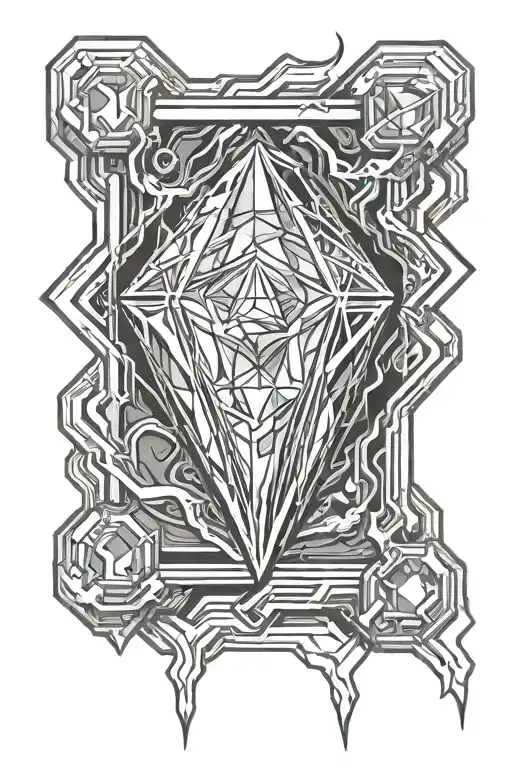 Diamond outline looking 3D printer extruding tattoo design idea